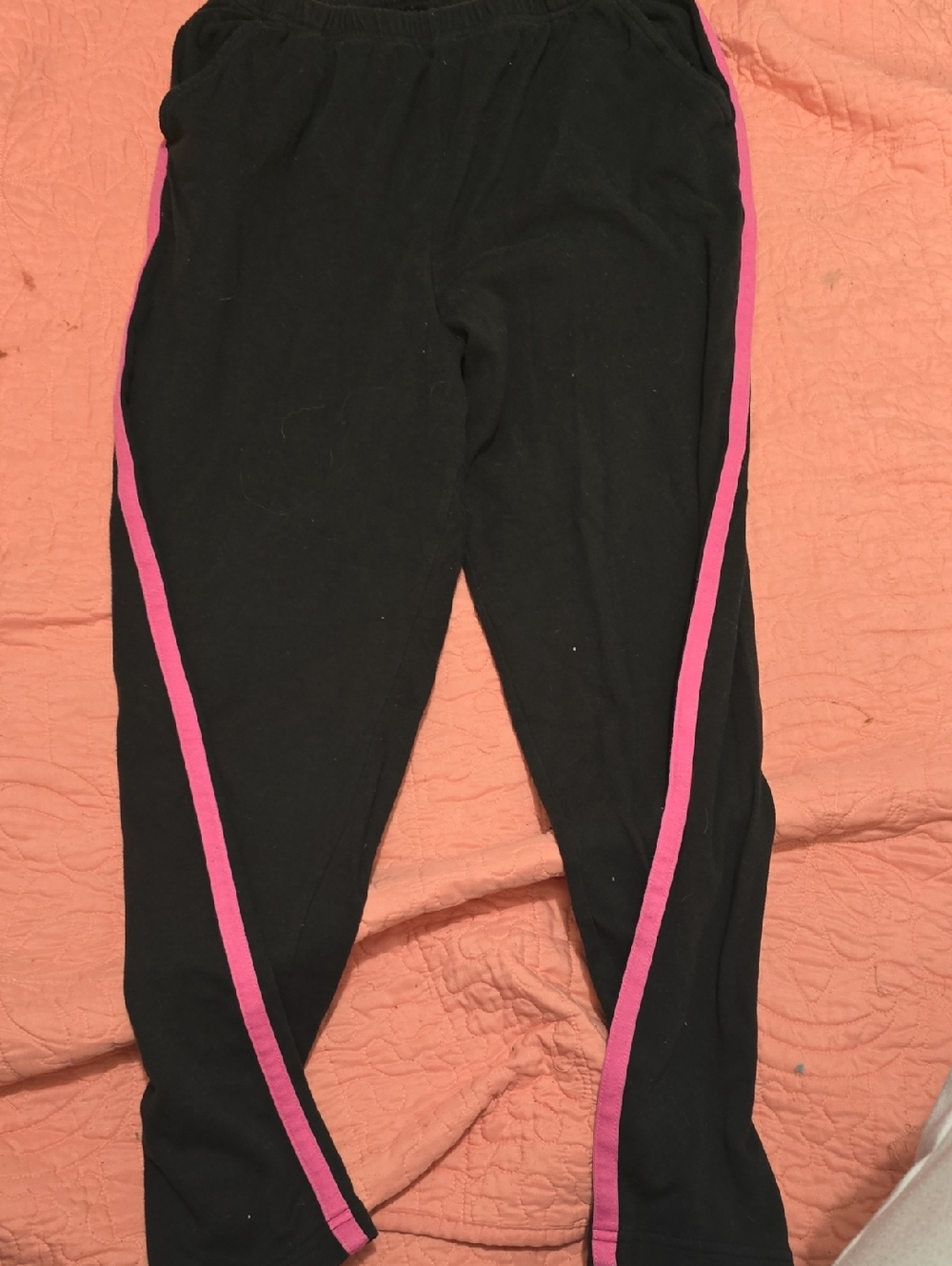 Blair Black sweats with Pink Side Panels